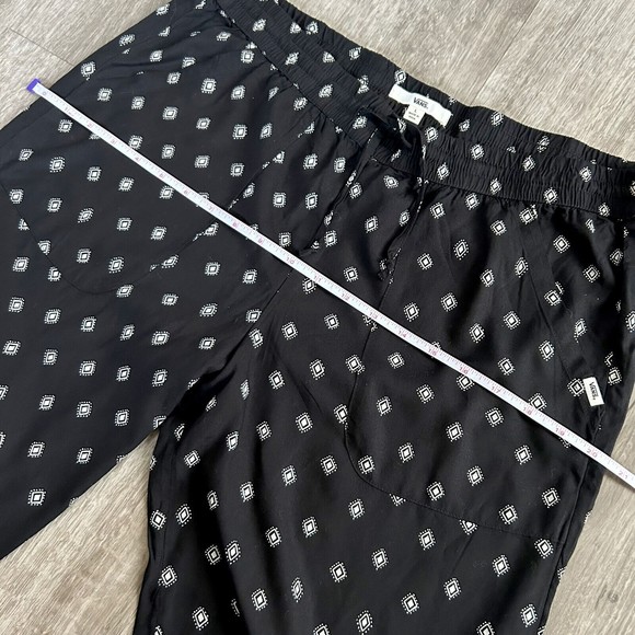 Women’s Vans Austin Ankle Pants Lightweight Black Diamond Juniors Sz Large Crop - Picture 7 of 13